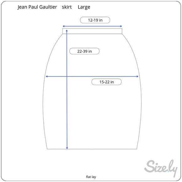 Jean Paul Gaultier Soleil Green Ruched Mesh Knit Skirt Asymmetrical VTG 90's L - Picture 12 of 12